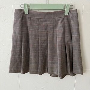 Sunday Best | Gray Plaid Pleated Academia Mini Skirt | Size 6